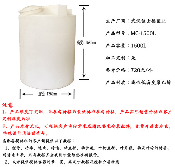 湖南長沙1.5立方塑料加藥箱廠家定制要求，參考價格展示